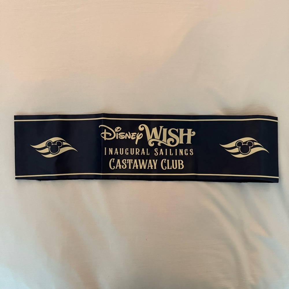 Disney Wish Cruise Inaugural Sailings Castaway Club Towel Holder Band Strap